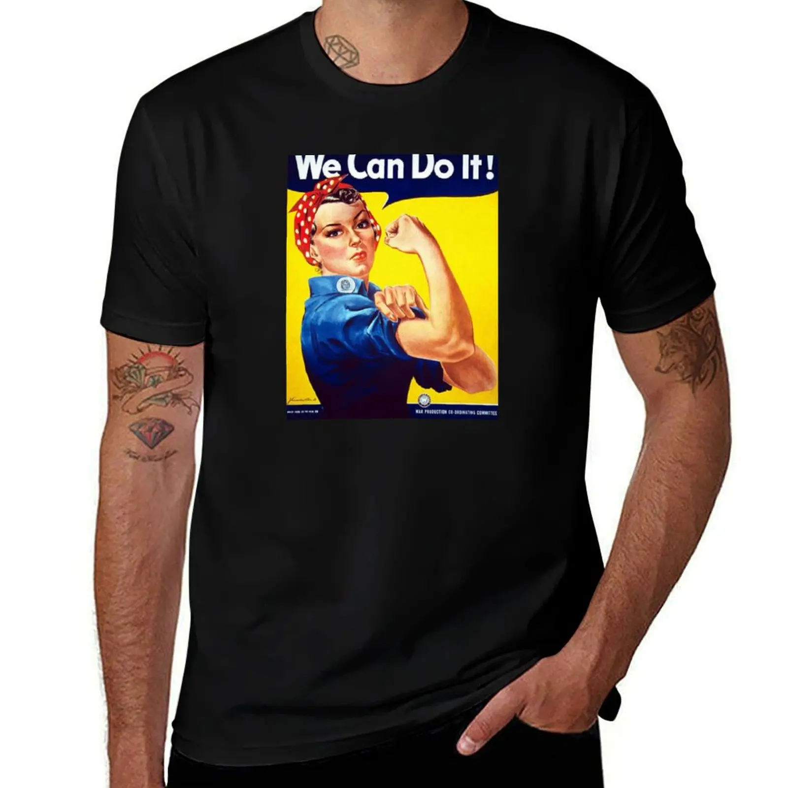 

Rosie the Riveter T-Shirt Casual All Match Tee Shirt for Men