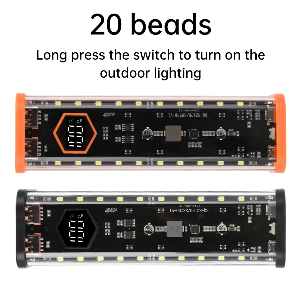 8 Slots 21700 Batteriegehäuse DIY Kit Mecha Transparent Quick Charge Flash Ladegerät Batteriegehäuse Kit Power Bank Box Typ C