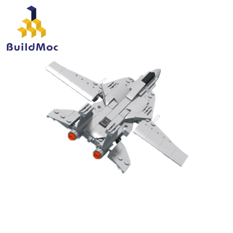 

Buildmoc Military Fighter Plane Tomcat 202PCS Bricks MOC Model Building Blocks Toys for Children DIY Military Toy Kids Gifts