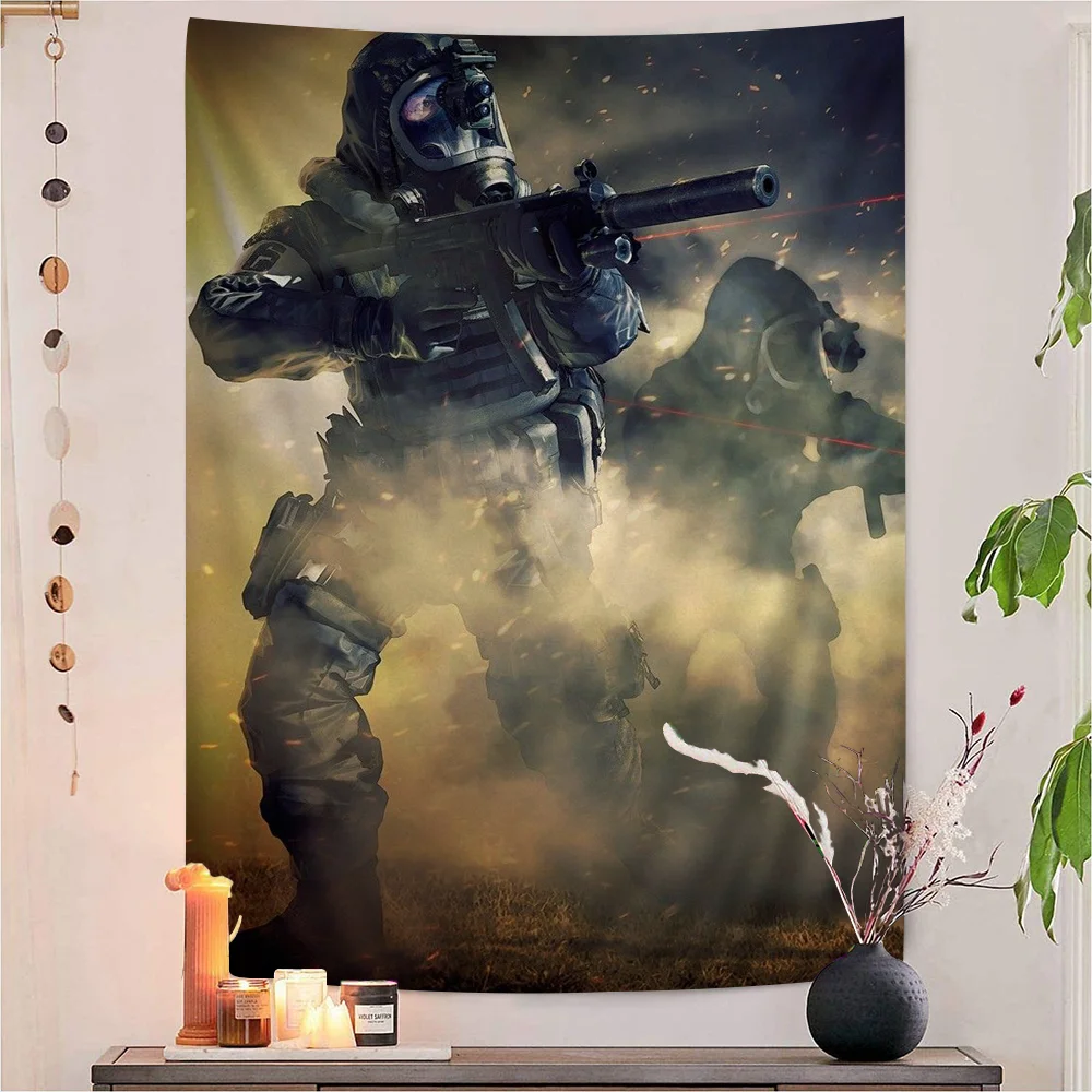 R-Rainbow 6 Game Tapestry Art Printing Art Science Fiction Room Home Decor Wall Art Decor