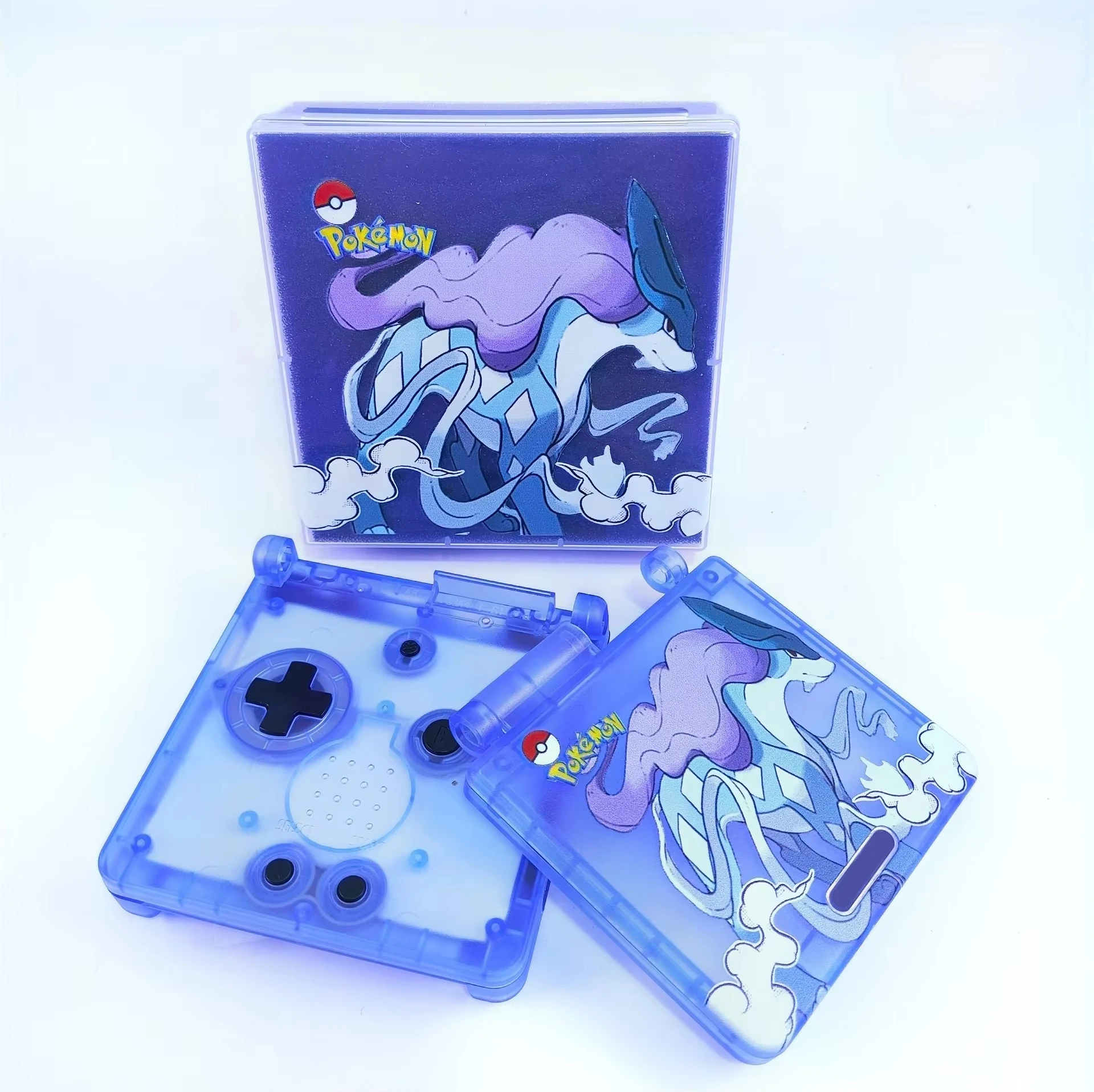 GBA SP-Verpackungs- und Muschelset Gbasp Suicune-Hülle in limitierter Auflage, kompatibel mit dem IPS-Bildschirm