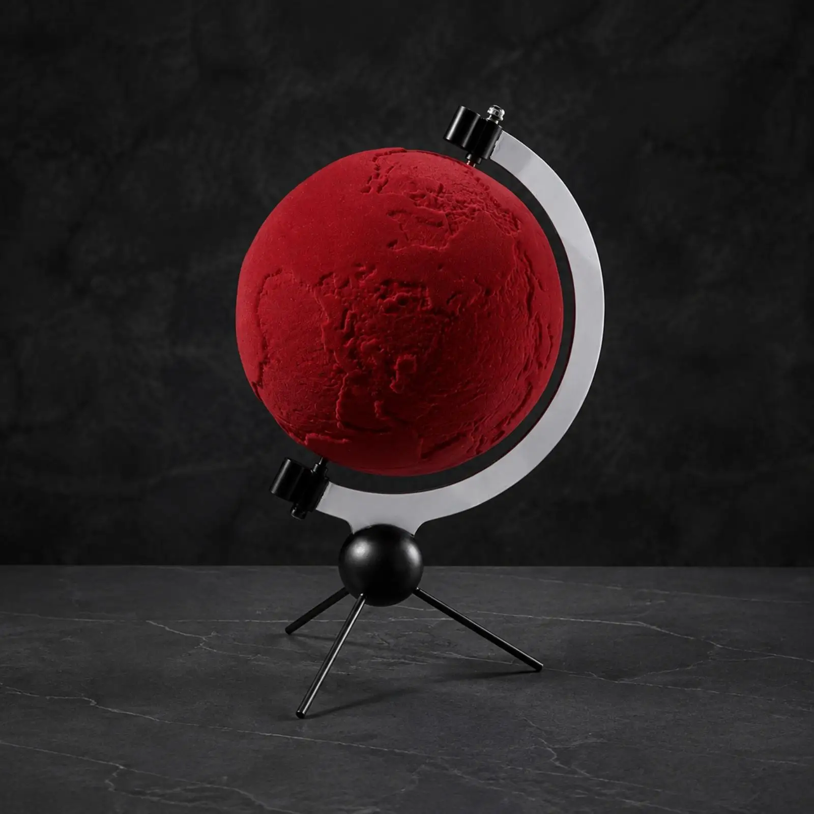 Stylish Tabletop Globe Decorative World Map Sphere with Black Tripod Stand for Study Room