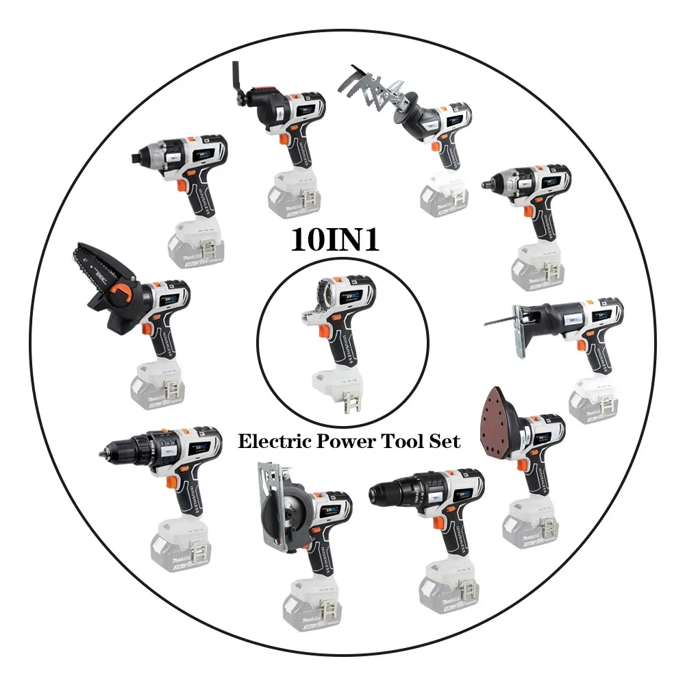 

Y Complete collection of electric tools, multifunctional, versatile, rechargeable, modified household work head, brushless set