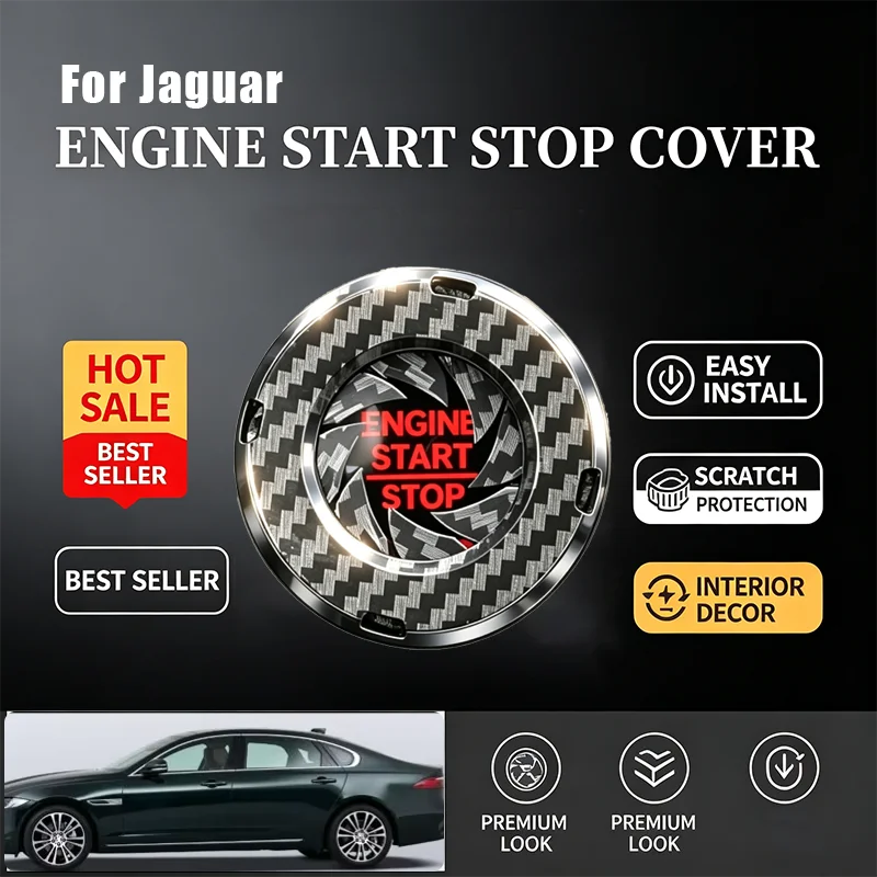 For Jaguar Start Button Decorative Cover Ignition Switch Hidden Protective Cover