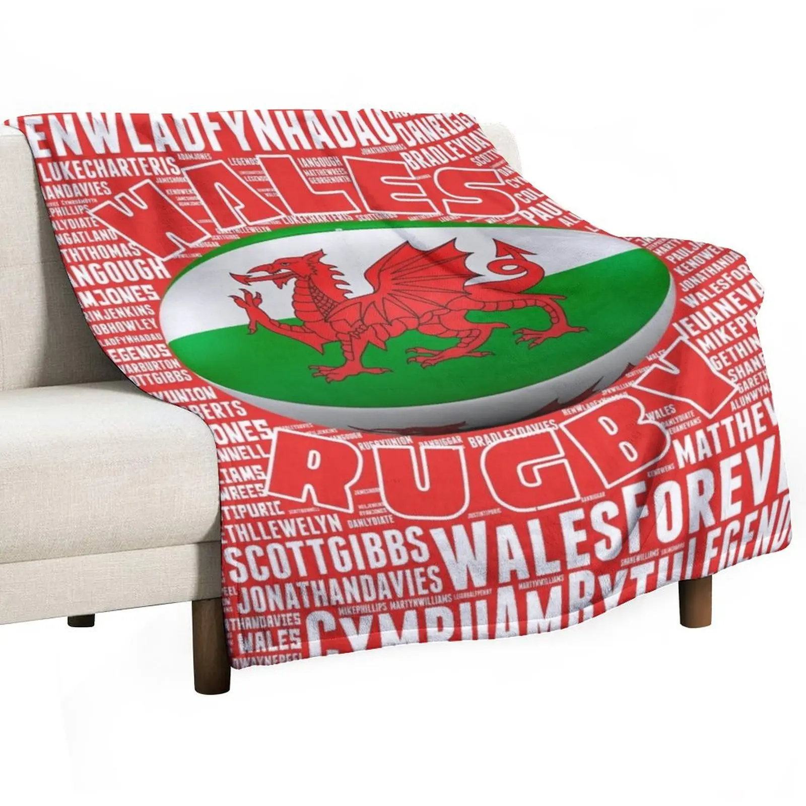 

Wales Rugby Legends Throw Blanket sofa bed Soft Big Flannel Blankets