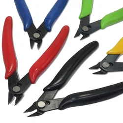 Blue/Red 170 Wire Cutter DIY Trimmer Diagonal Side Cutting Cable Nippers Red Blue Pliers Hand Mini Snips Flush Nipper Trimmer