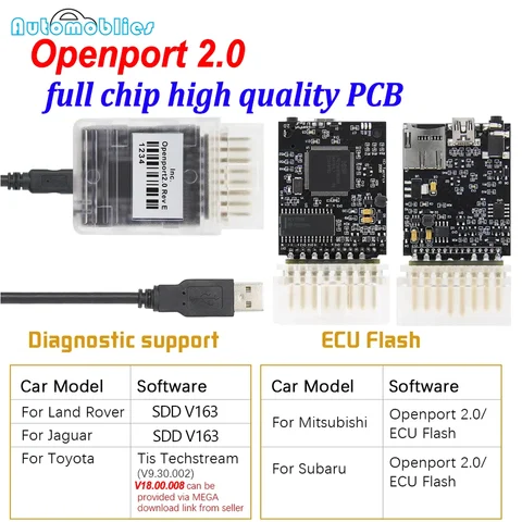 Openport 2.0 ECU 플래시 칩 튜닝 너무 메르세데스 J2534 오픈 포트 2 0 Toyota 스캐너 전체 칩용 Obd2 자동차 진단 도구