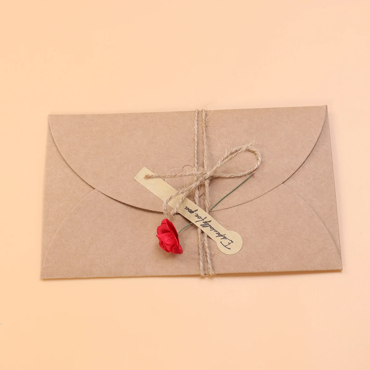 

Dried Flower Greeting Card Blessing Kraft Large Beautiful Wishes for Loved Ones