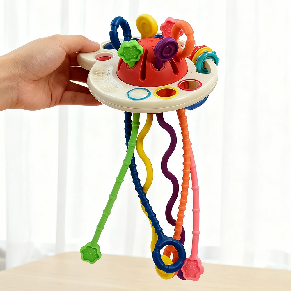 ของเล่นเสริมพัฒนาการทางประสาทสัมผัสสำหรับเด็ก  ของเล่นดึงเชือกฝึกการจับนิ้ว  ของเล่นเสริมพัฒนาการเรียนรู้สำหรับเด็กอายุ 18 เดือนขึ้นไป