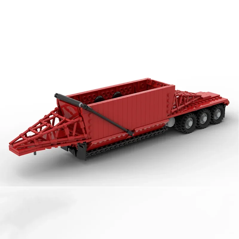 Urban Trucks Model Moc Building Blocks TBottom Dump Trailer Model Technology Brick DIY Assembly Construction Toy Holiday Gifts