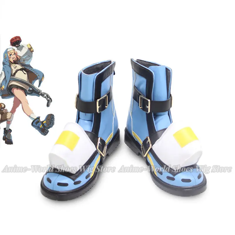 

GUILTY GEAR STRIVE Bridget Cosplay Shoes PU Leather Shoes Halloween Carnival Boots Cosplay Props Custom Made