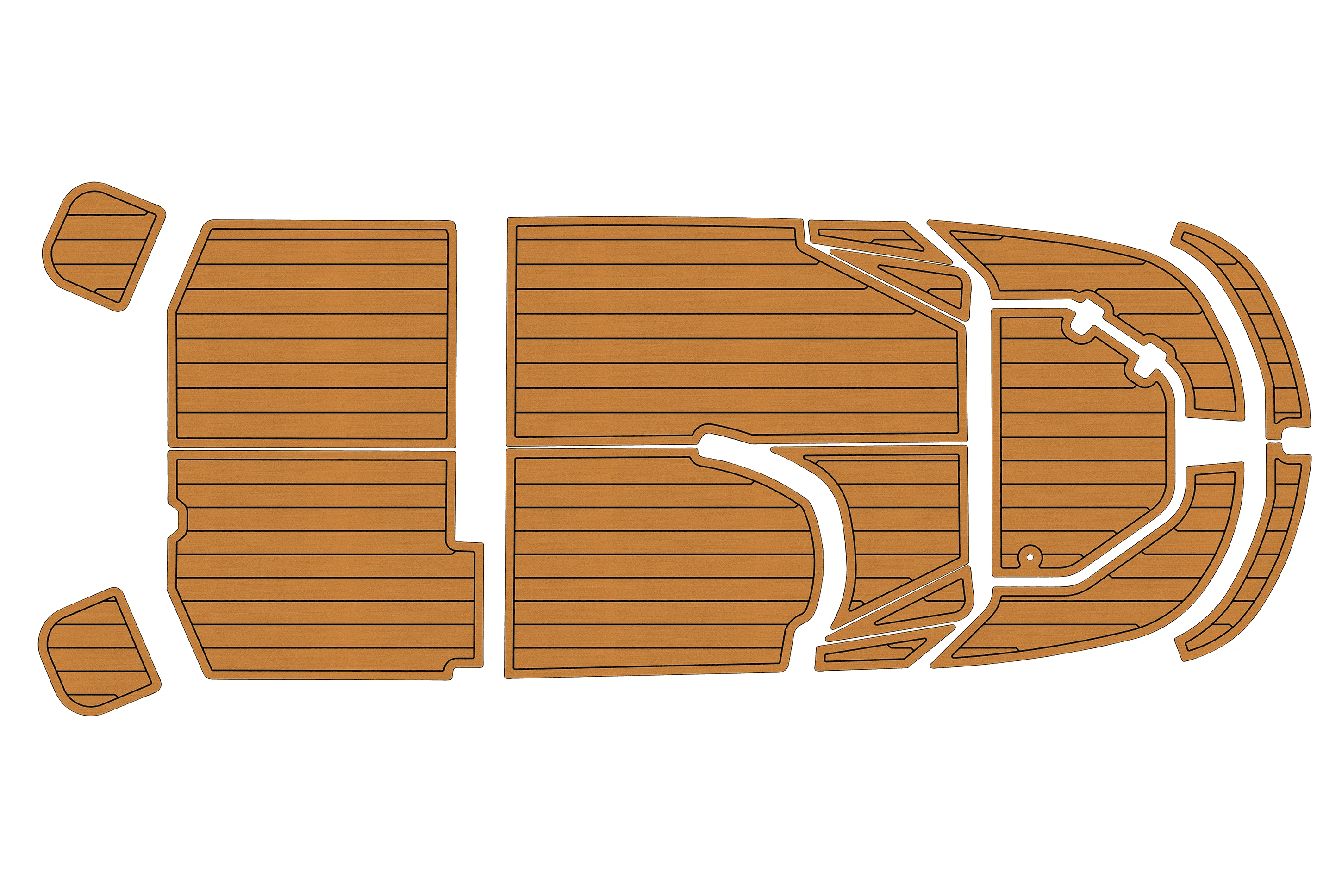 

2020-2024 Boston Whaler 130 SS 1/4 "6 мм Eva Faux Teak Deck Лодка для серфинга Рыбацкая лодка Мотоцикл Нескользящий коврик Морской пол