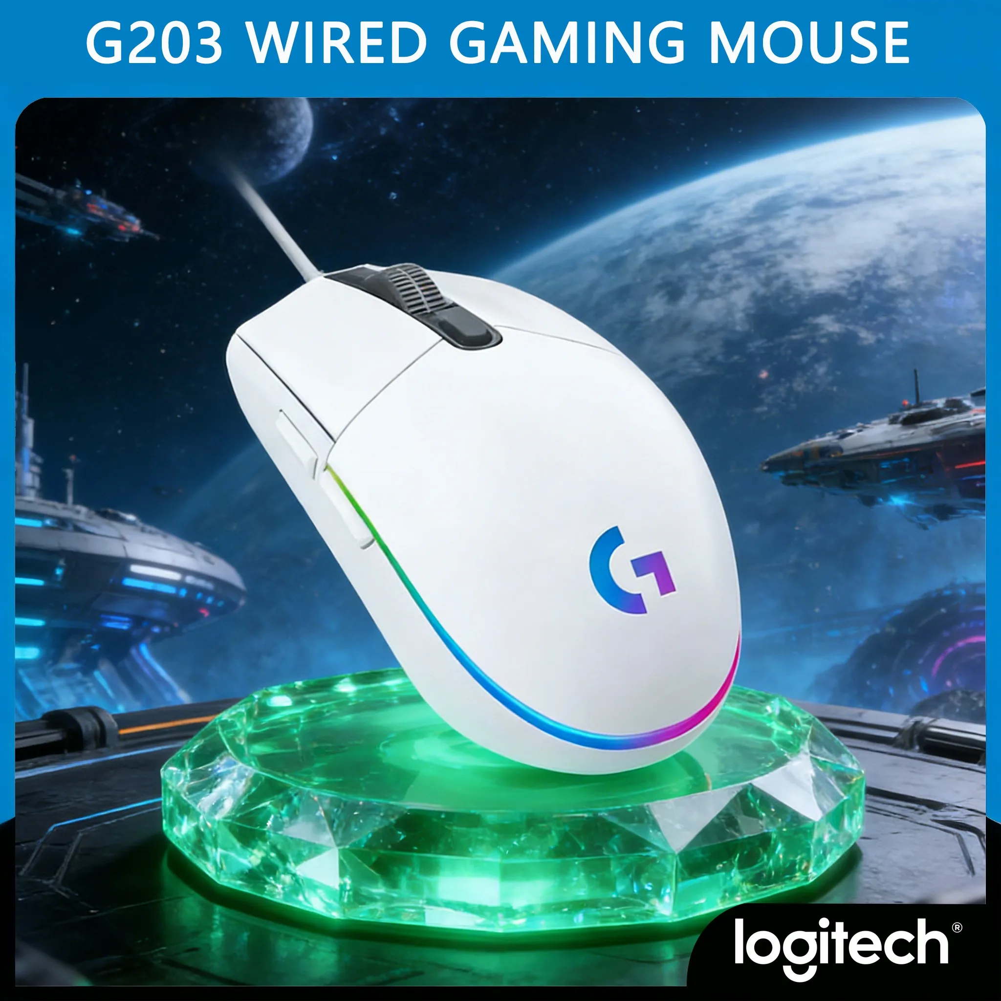 

Игровая мышь Logitech G203: легкая, прочная, идеальна для киберспорта и офиса