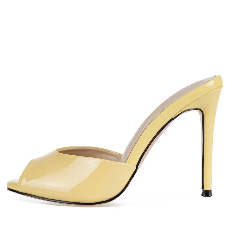 Spring and Summer Pointed Toe Thin Heel Strappy Muller Style Fashionable, Versatile, Elegant High-Heeled Sandal for Women