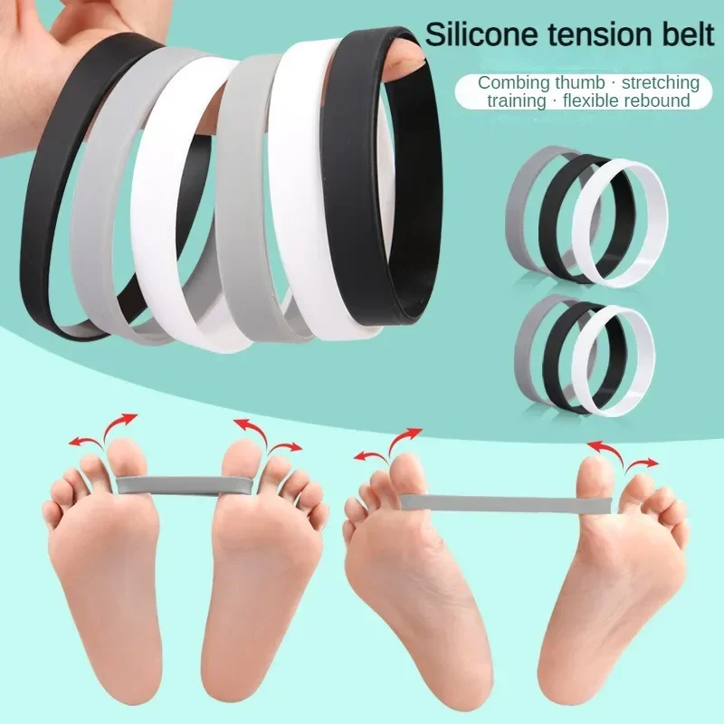 Silicone Tensile Tape Hallux Valgus Of Foot Corrective Training Exerciser Belt Toe Separator Thumb Elastic Band Foot Care Tools