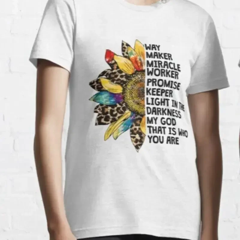 T-shirt Way Maker Miracle Trust Universe 100 en coton premium