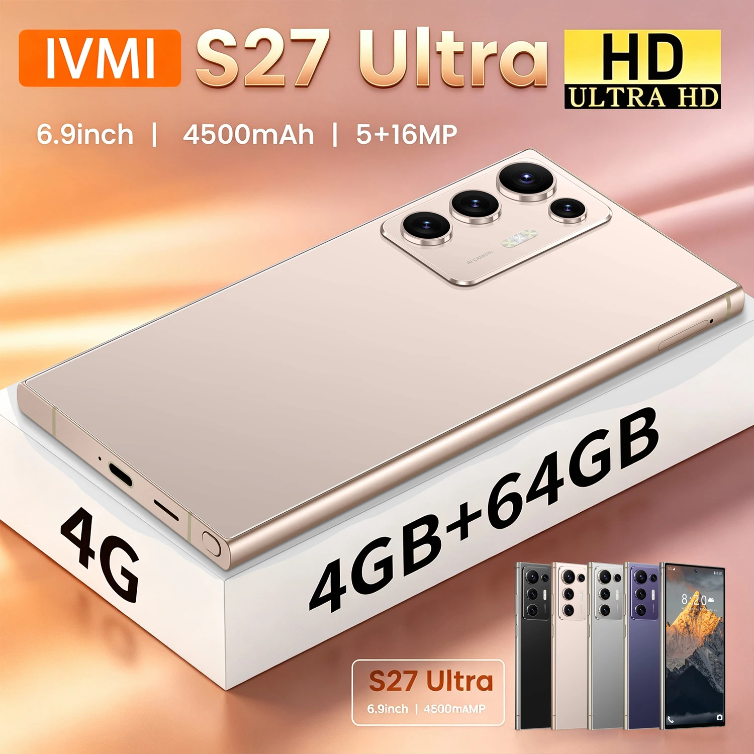 Phone Cases Green - IVMI S27 Ultra Smartphone Android 4GB+64GB