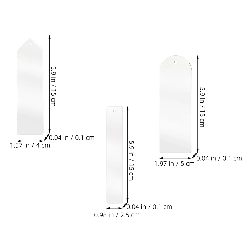 1Set Lesezeichen, Quasten, Acryl, leer, leicht, praktisch, Seitenmarkierung zum Lesen, Lernen und DIY-Buchliebhaber
