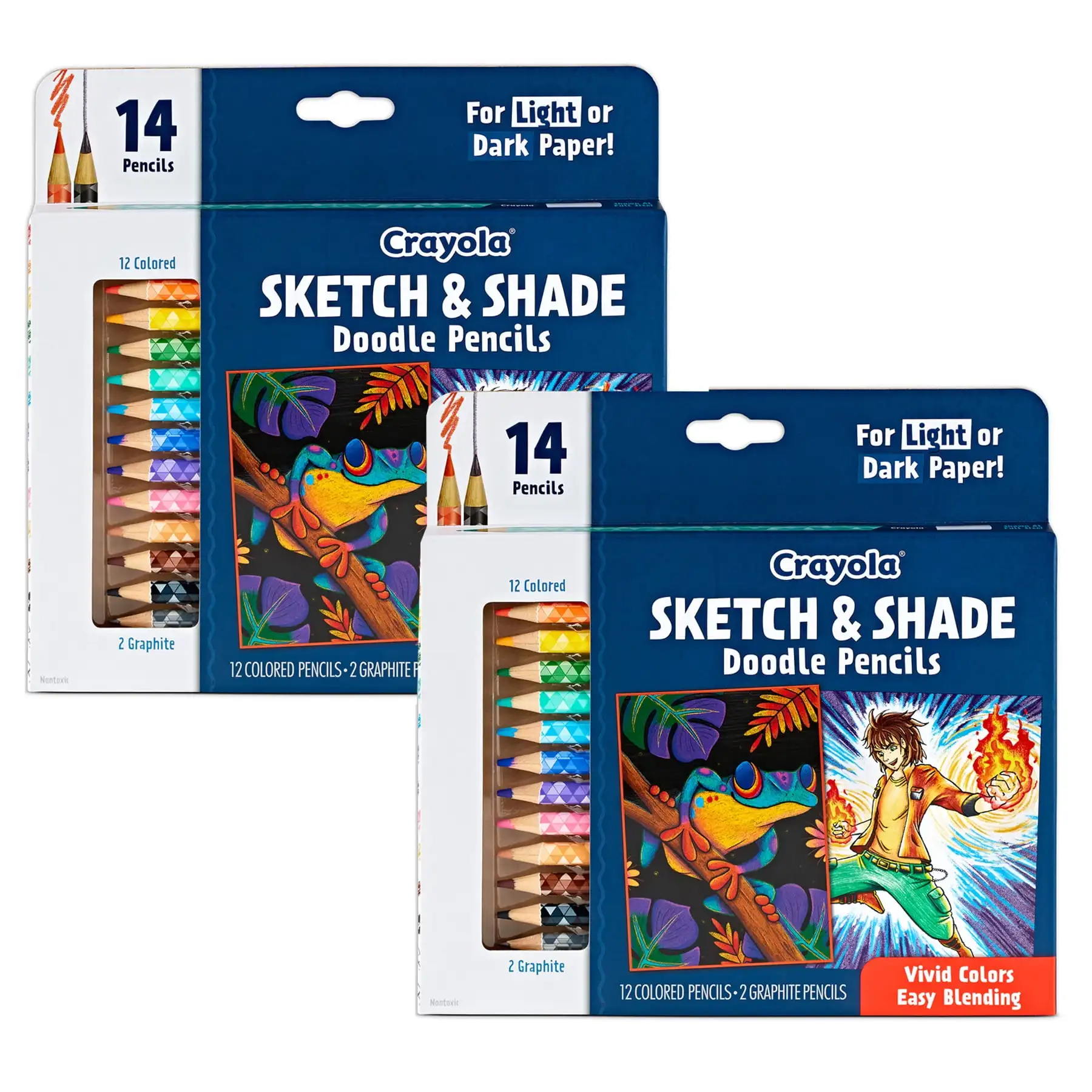 

Crayola Doodle & Draw Sketch & Shade Doodle Pencil, 14 Per Pack, 2 Packs