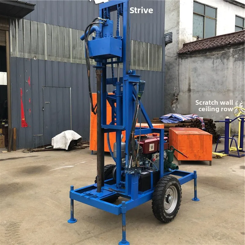 Foratrice idraulica diesel da 200 m per irrigazione agricola, piccolo foro di pozzo, per risparmiare tempo, per risparmiare manodopera