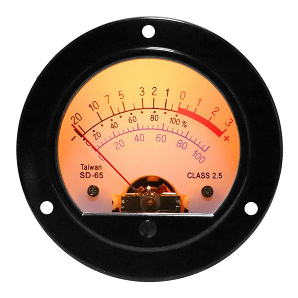 VU Retroilluminazione Voltmetro VU Misuratore di livello Misuratore di livello Puntatore Testa Quadrante retrò Rotondo SO65