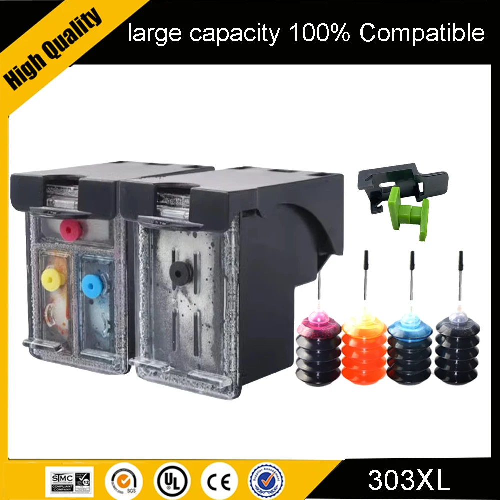 

303XL Compatible Ink Cartridge for HP303 Replacement For HP 303 xl Envy Photo 6220 6230 6232 6234 7130 7134 7830 Printer
