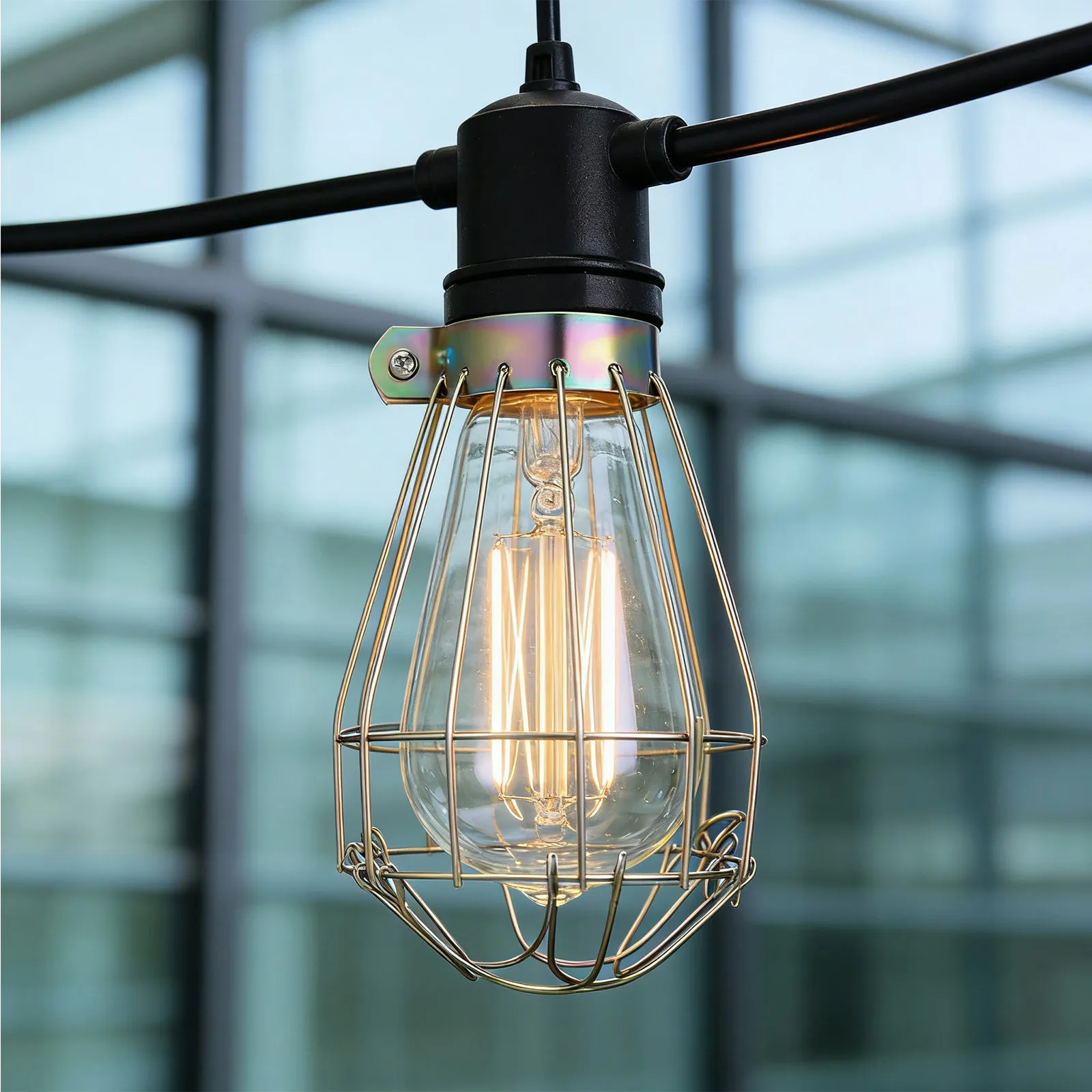 

5Pcs Lamp Shade Guard Round Iron Wire Frame for Hanging Lamp Enamel Bulb Workshop Lighting Safety Protector