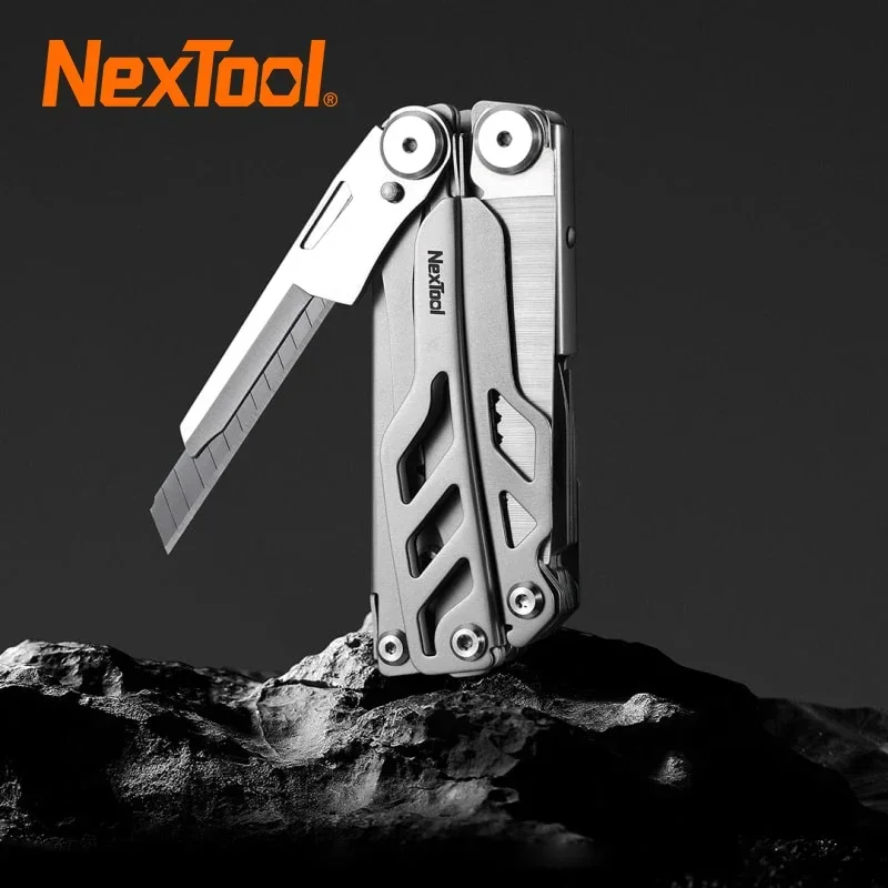 nextool alicate multitool flagship pro com lamina de faca substituivel faca dobravel tesoura ferramentas multiplas ao ar livre edc 16 em 1 01