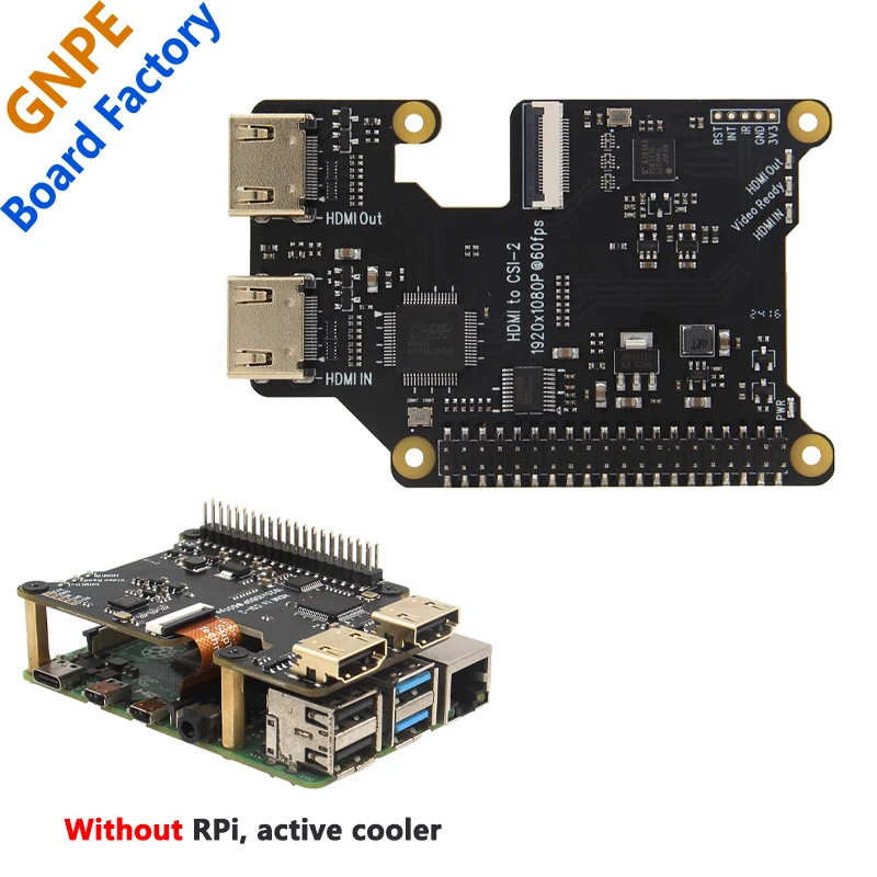 

Raspberry Pi 5 X1301 HDMI-CSI-2 Shield 1080P при 60 кадров в секунду, аудио и видео также для 4B/3B