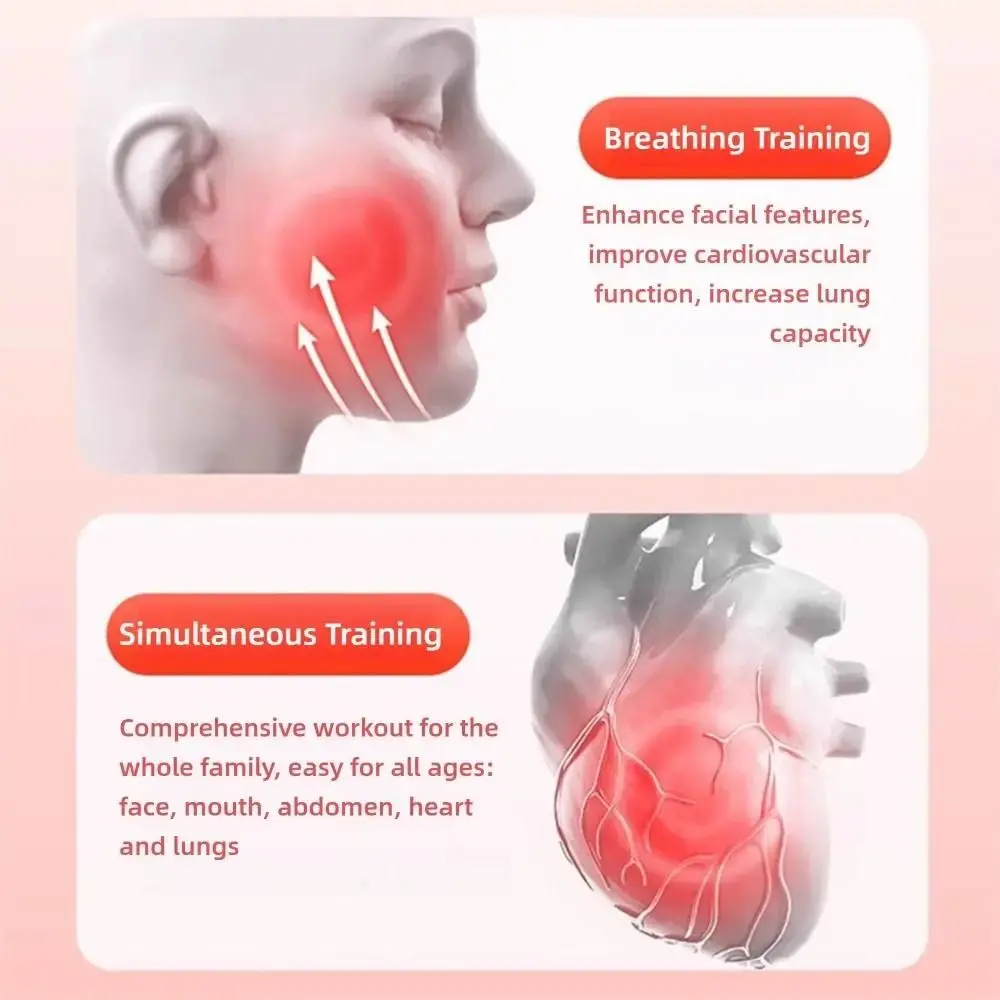 Muscle Trainer Breathing Exercise Device Lung Respirator Stronger Lungs Abdominal Muscle Trainer Health 1 Set