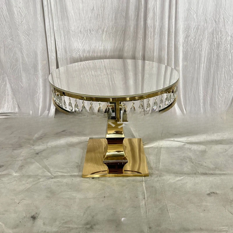 Wedding for Wedding Banquet Party Stainless Steel Furniture Table Crystal Cake Table