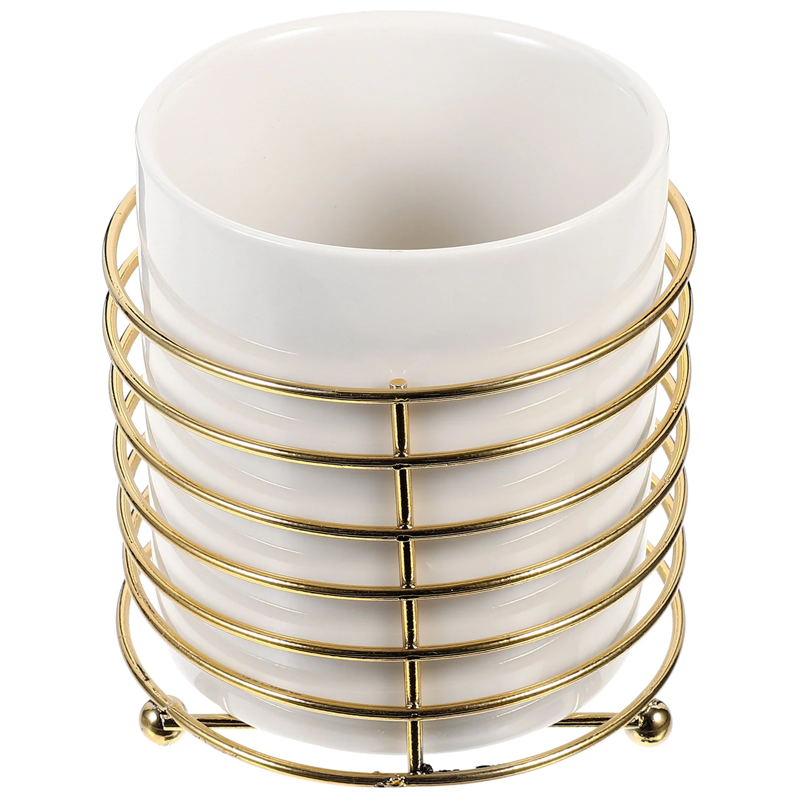 

Ceramic Cutlery Holder Kitchen Utensil Organizer Simple Fashionable Color Beautiful Appearance Space Saving Design Modern Style