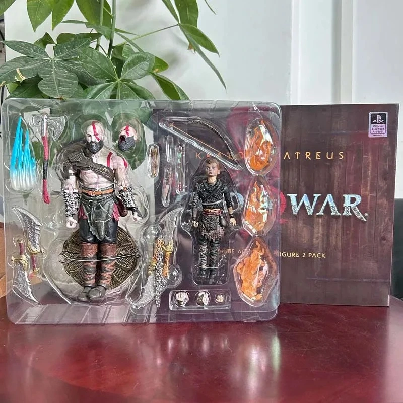

Anime God of War Action Figure Kratos Atreus Ghost of Sparta with Axe Sword Shield Bow and Arrow Model Toys Collection Gift