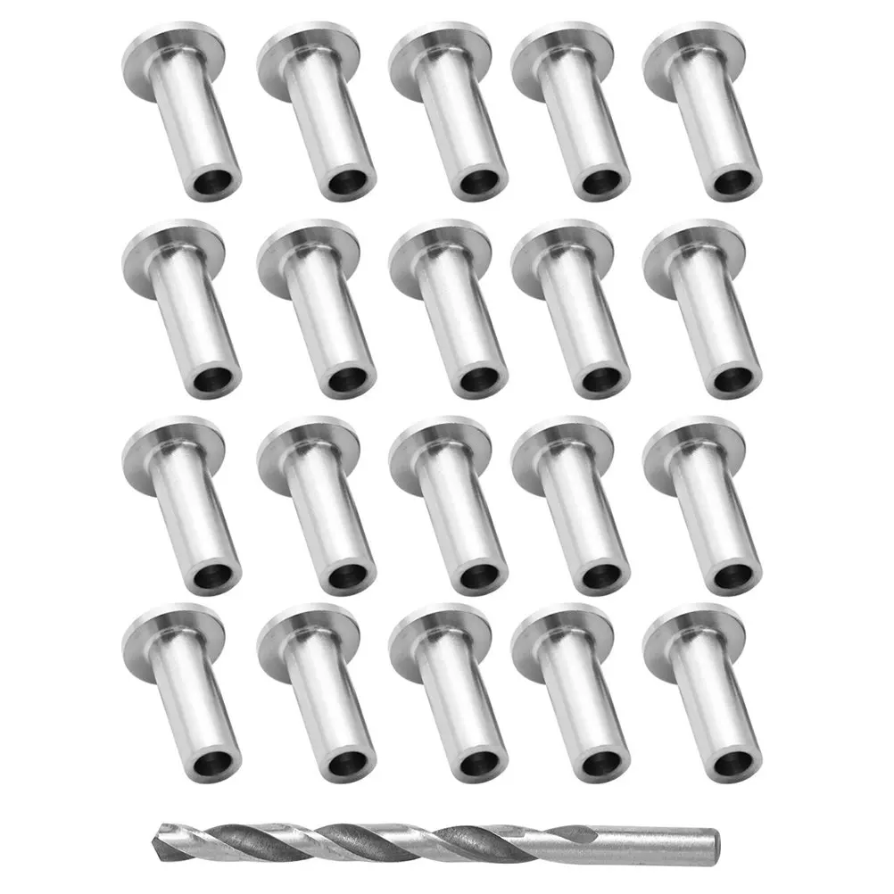

80Pcs Stainless Steel Protector Sleeves T316 Wire Rope Sleeve for 1 8 Cable Railing Deck Stair Wood Post System