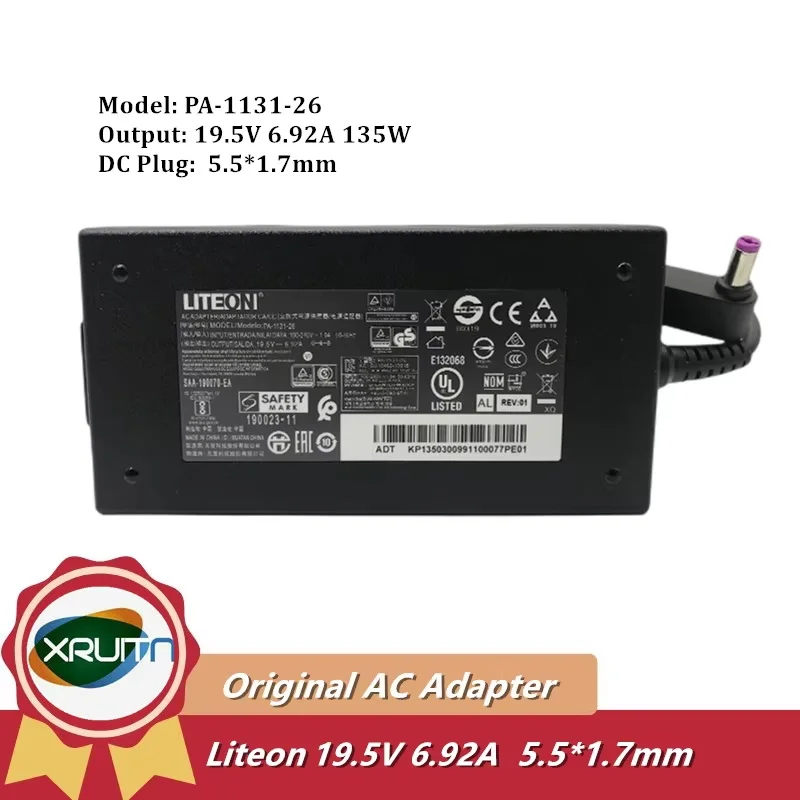 

Новый оригинальный OEM Liteon 19,5 в 17,3 а стандартное зарядное устройство для ноутбука Acer Nitro 5 PA-1131-26 135 "Вт