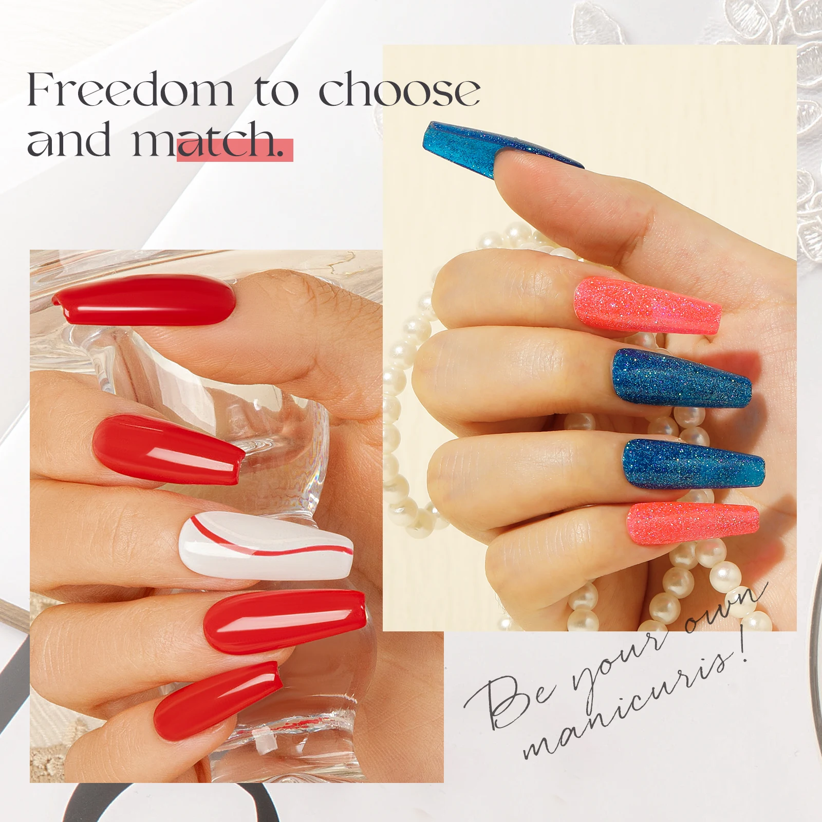 Rosalind Glass Bottle 38Pcs/Set Gel Nail Polish Set Long Lasting Hybrid Varnish Set Cured With UV Lamp For Nail Art Design