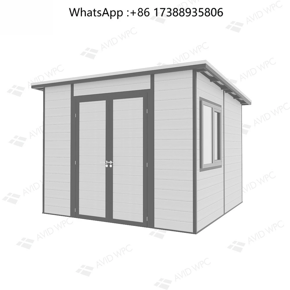 Shed Roof Wpc Composite Panel Garden Shed House for Storage Tools and Lundries