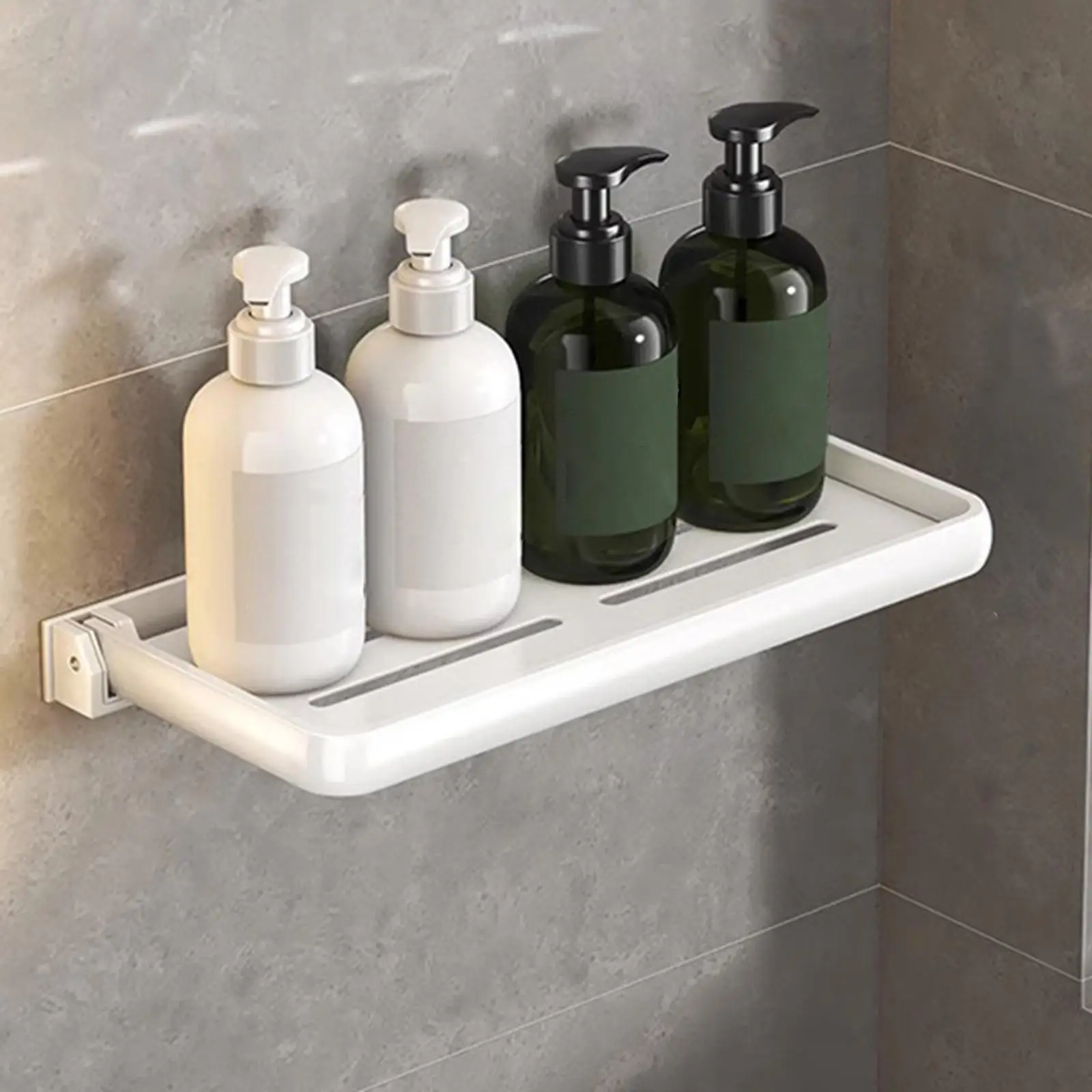 Bathroom Wall Organizer Shelf Cosmetic Organizer Tray for Dorms Cabinet Door Storage Rack Bath Float Shelf Waterproof