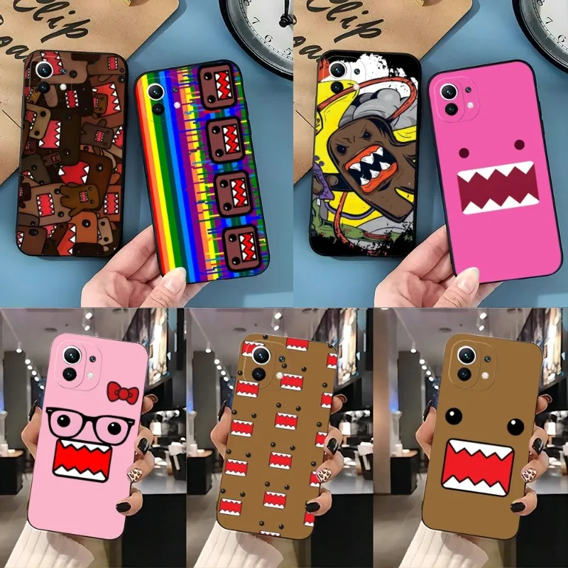 Cute Domo-kun Phone Case 2023 Hot For Redmi Note 12 12S 11S 11 10 9S 8T 7 8 9 9T 10X A2 Pro Plus Black Silicone Cover