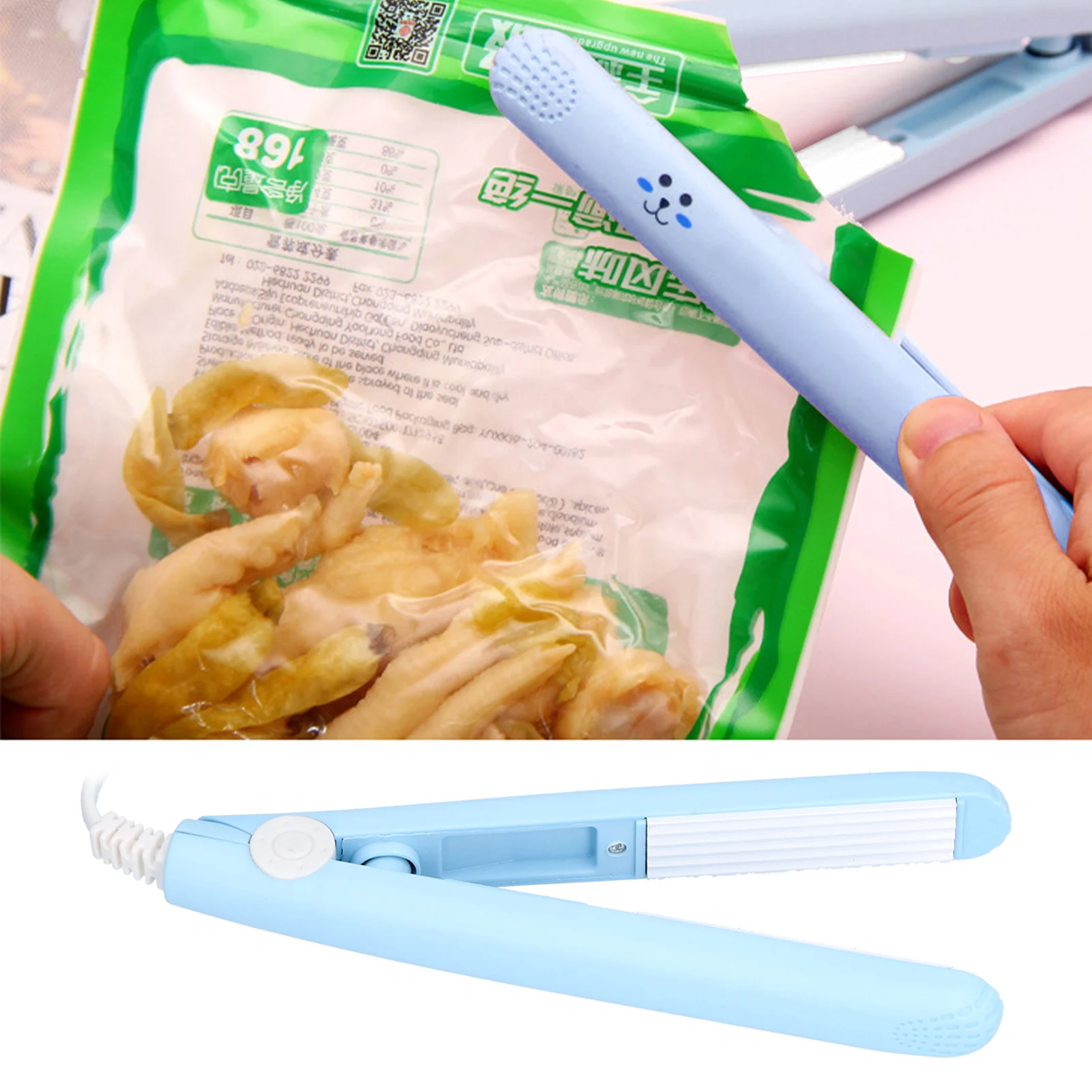 Mini Portable Plastic Sealing Machine Storage Household Bag Clip Handheld Seal Packing Impulse Sealer Kitchen Accessories