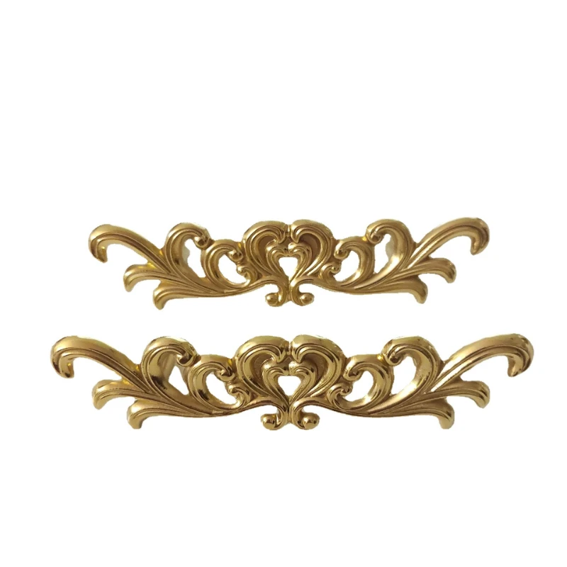 Solid Brass Mysterious Symbol Gold Furniture Handle Door Handle European and American Style Flower Kitchen Cabinet Drawer Handle