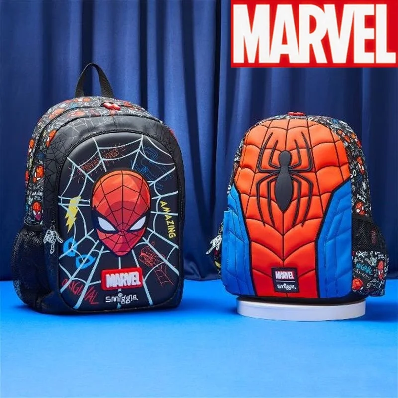 Hot Smiggle Marvel Spider Man Backpack For Students Boys Stationery Box For Primary And Secondary School Students Backpack Gifts