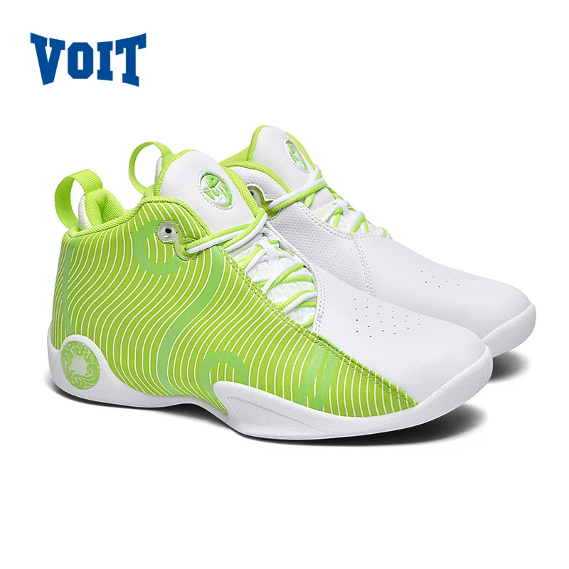 VOIT Tai Chi Professional Basketball Shoes Men Cushioning Anti-slip Field Combat High-top Sneakers Anti-rollover porous Sneakers