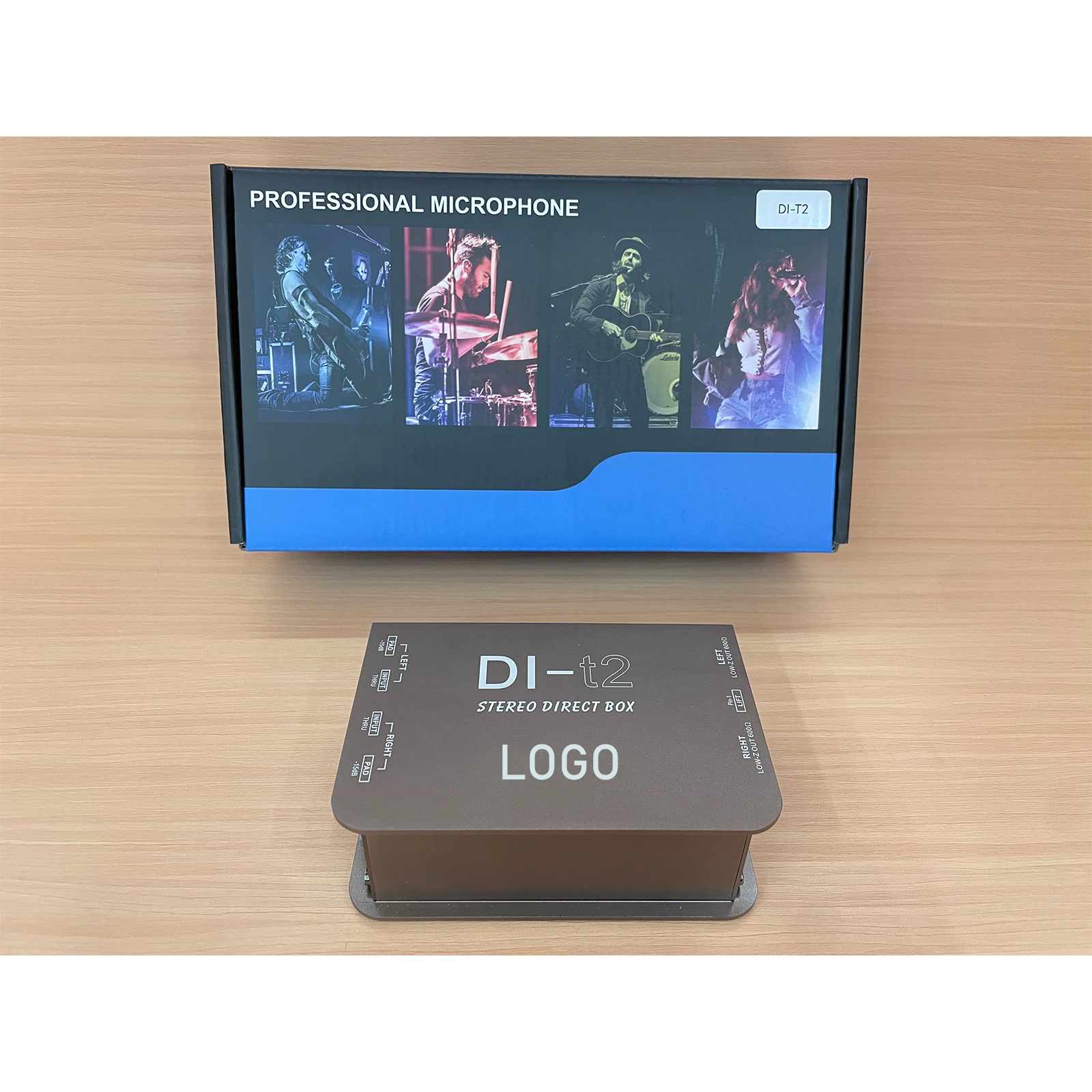 Di-T1 Di-T2 High Quality Metal Passive DI Box Professional Battery/Phantom Direct Box with Guitar Speaker Emulation