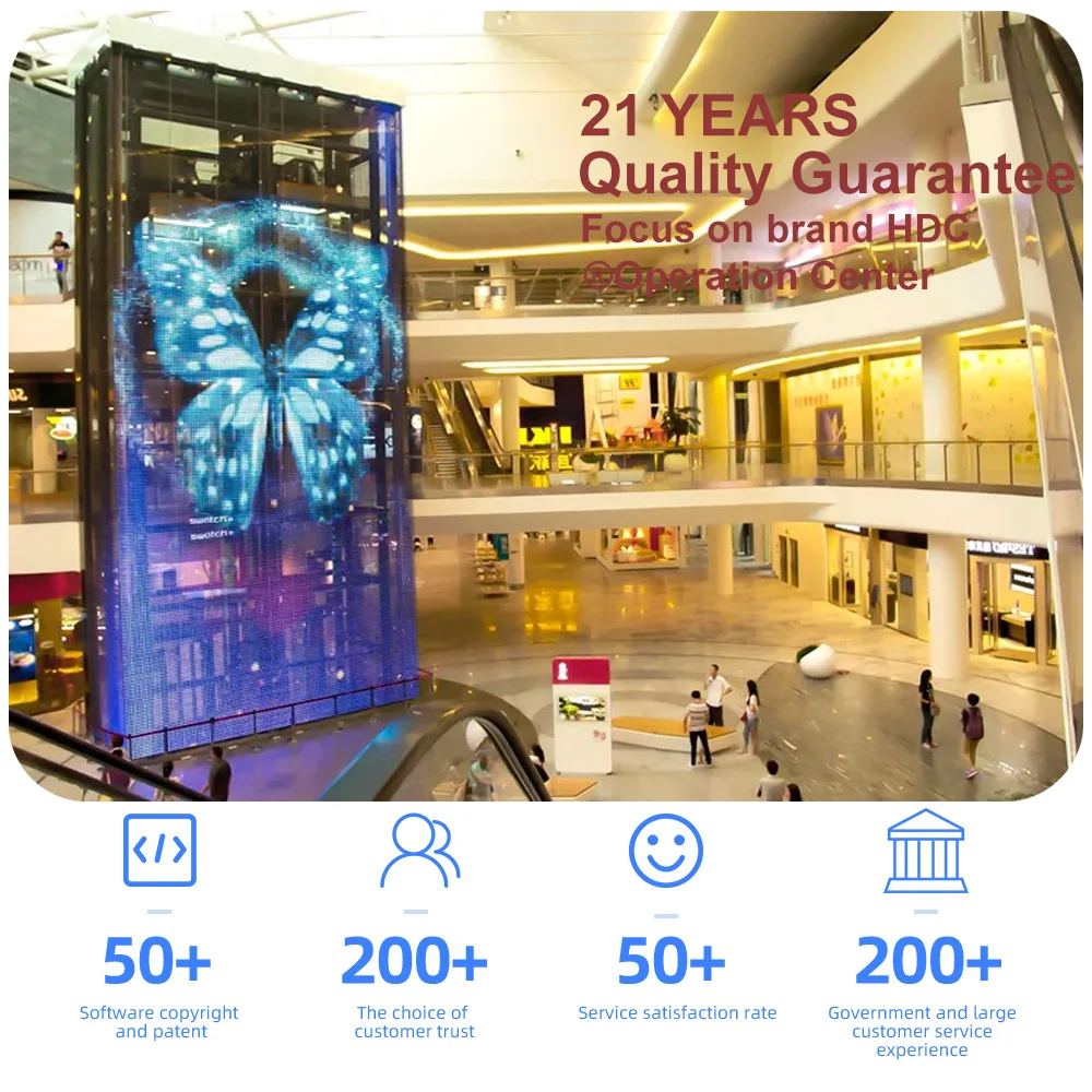 Factory HD LED Advertising Screen Transparent 3D Holographic Projection for Trade Shows Self-Service Business Invisible