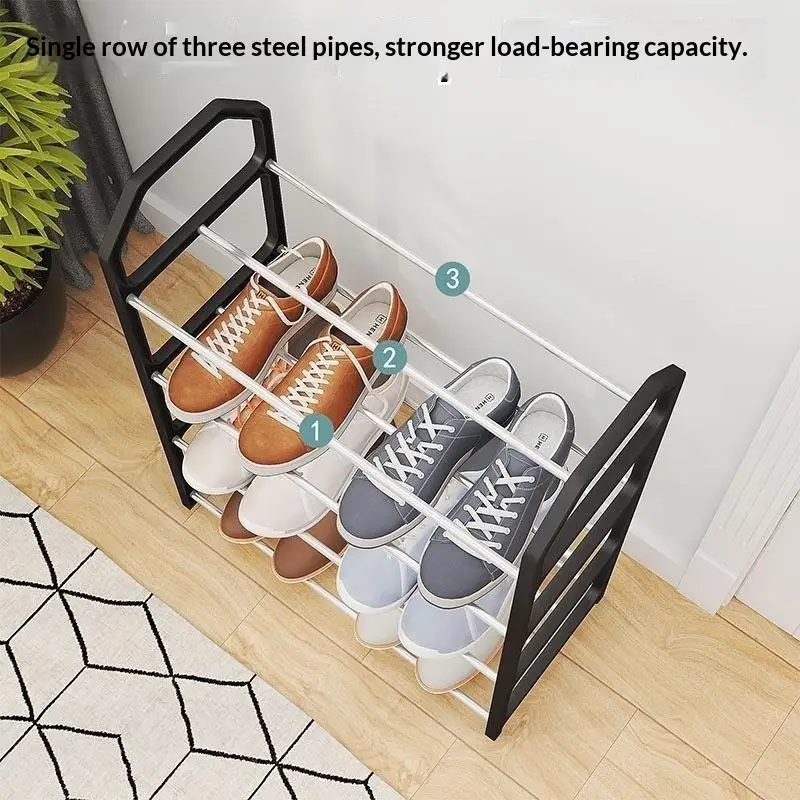 4/5 Tier Home Use Metal Shoe Rack Sturdy Durable Steel Frame Easy Assembly for Entryway Bedroom Small Apartment