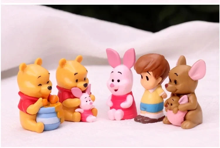 10pcs/set Cartoon Winnie The Pooh Action Figure Toy Pooh Bear Tigger Eeyore Piglet Action Figure Dolls Toy For Kids Gifts