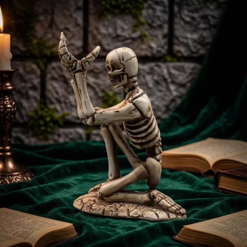 Cross-border Skeleton Pen Holder Creative Desktop Shelf Skeleton Decorative Stationery Resin Ornament Storage Wholesale