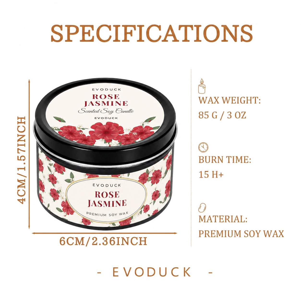Rose Jasmine Scented Soy Candl - đánh giá và giá Home Fragrance Aroma Set