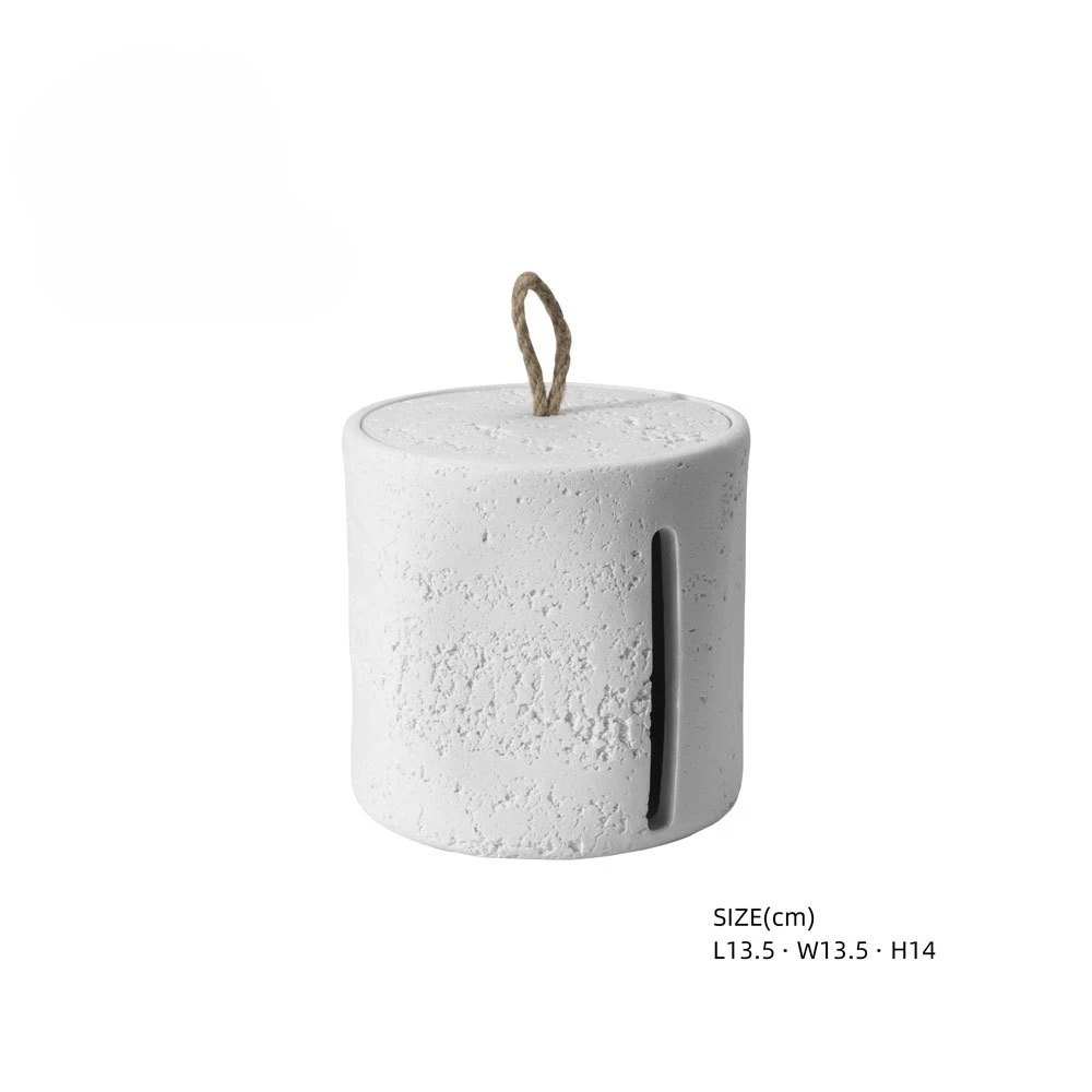 Wabi Sand Fengke Restaurant Tissue Box Sandstone Travertine Carton Side Pull Bathroom Roll Paper Storage